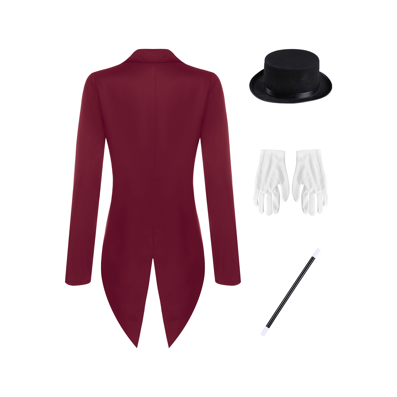 Womens Blazer - Dames Halloween Magiër Kostuum Revers Open