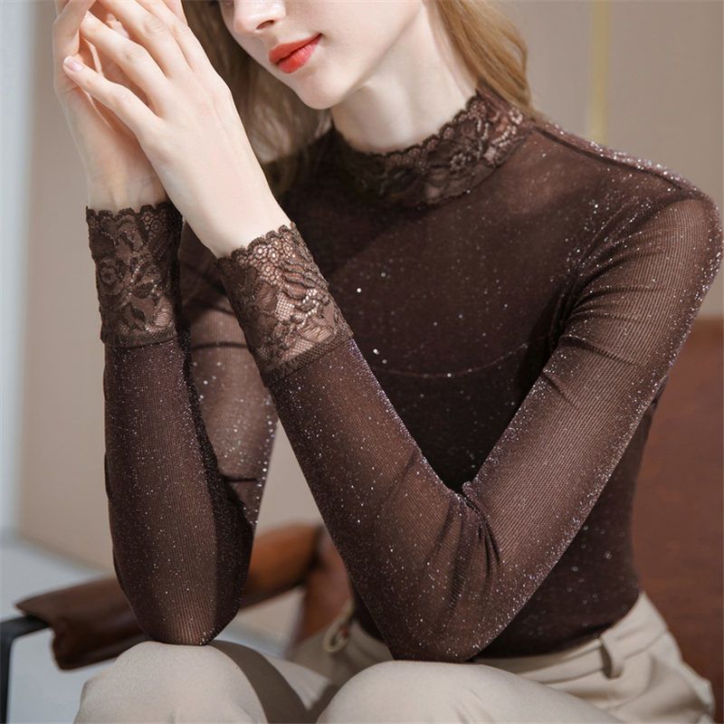 Silk Blouse - Modegaas Heldere zijden blouses met kant,