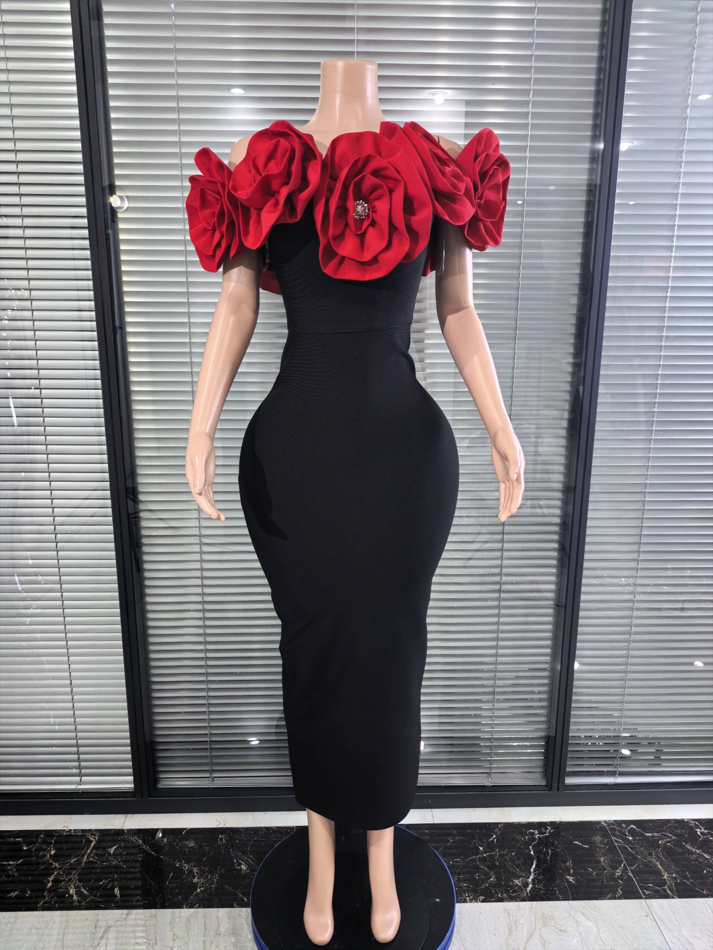 Women'S Red Formal Wear - Rood Wit Vrouwen Sexy Strapless Grote