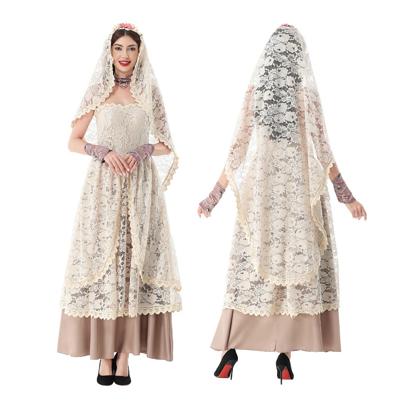 Wedding Dress - Vintage kanten maxi-jurk voor dames, met