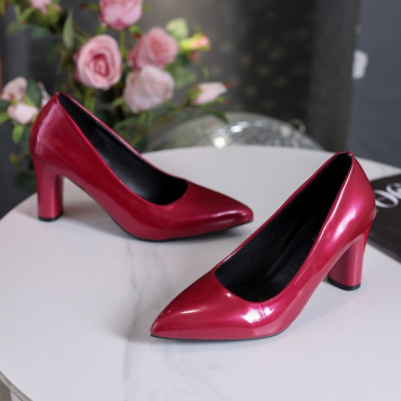 Pump Heel Block - Plus Size Lakleer Pomp Hakken Blokhak