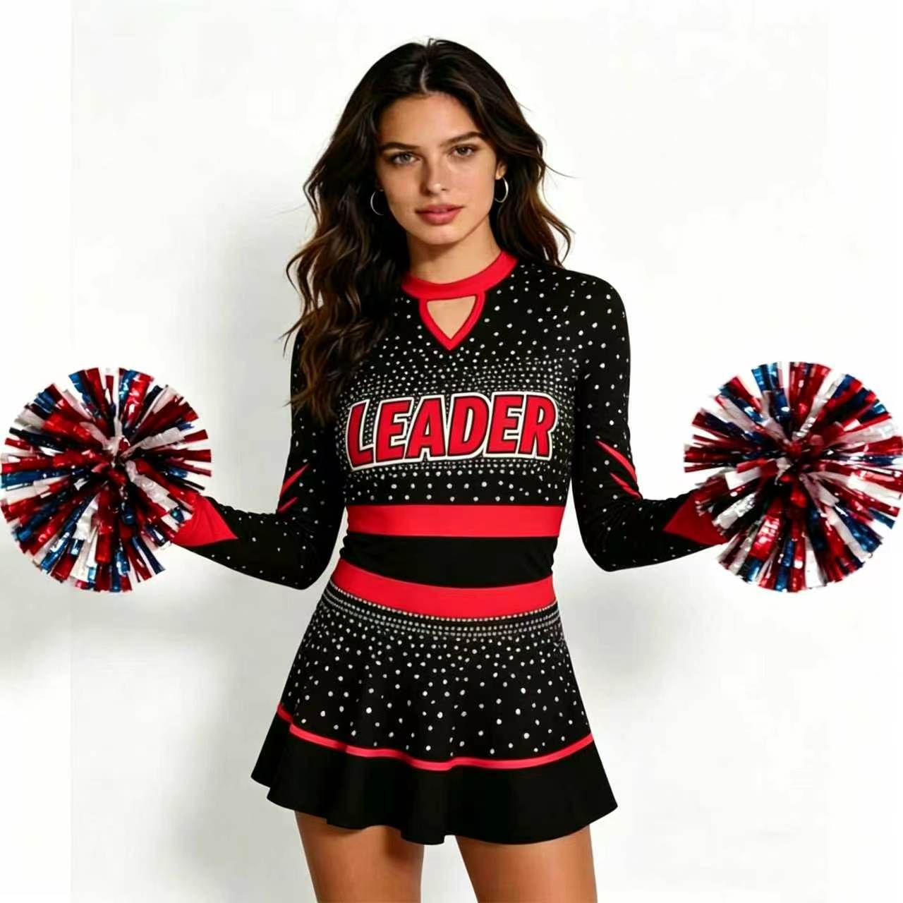 Sparkly Strass Cheerleading Ko - Women'S Red Formal Wear recensie en prijs