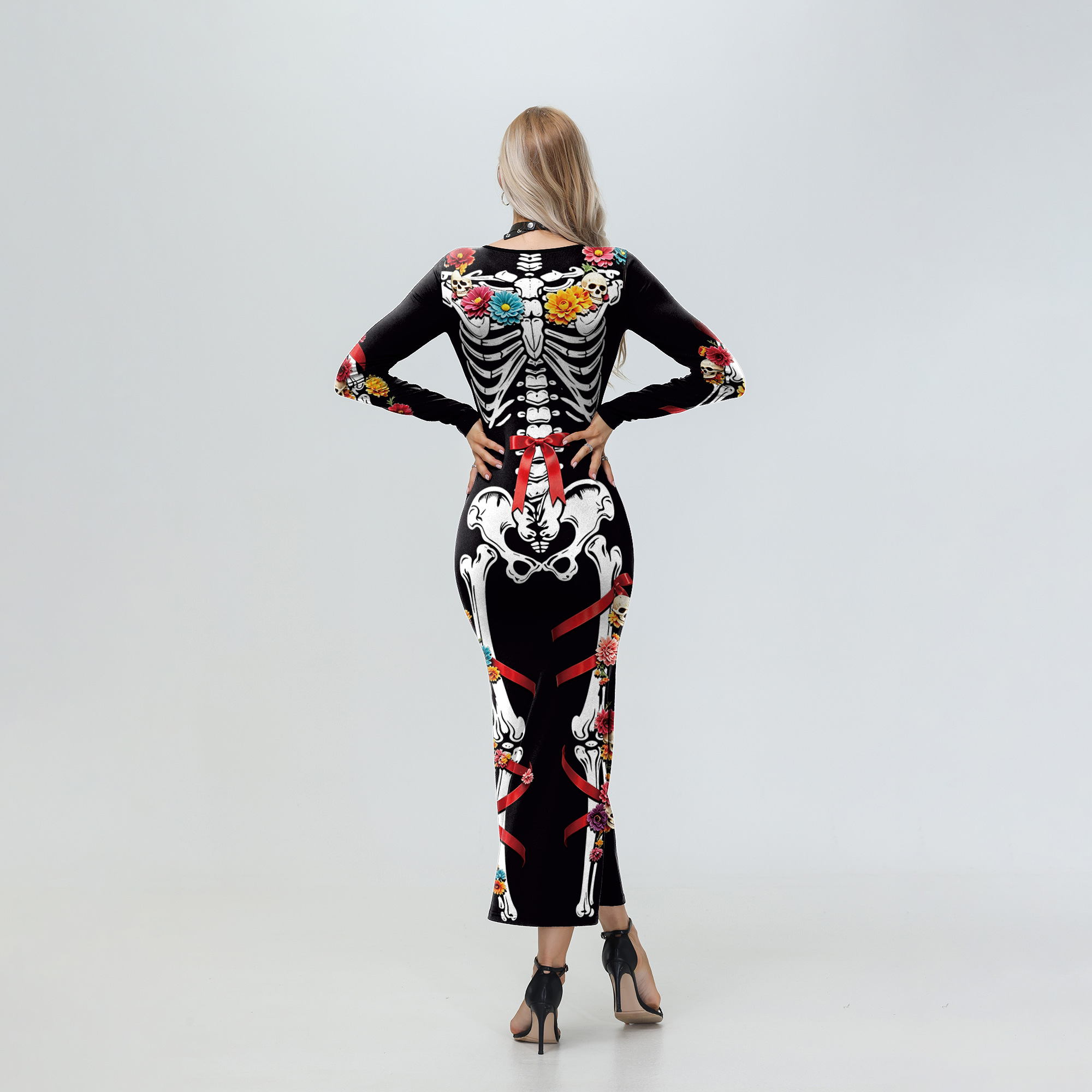 Halloween Dames Bloemige Skele - Women'S Red Formal Wear recensie en prijs