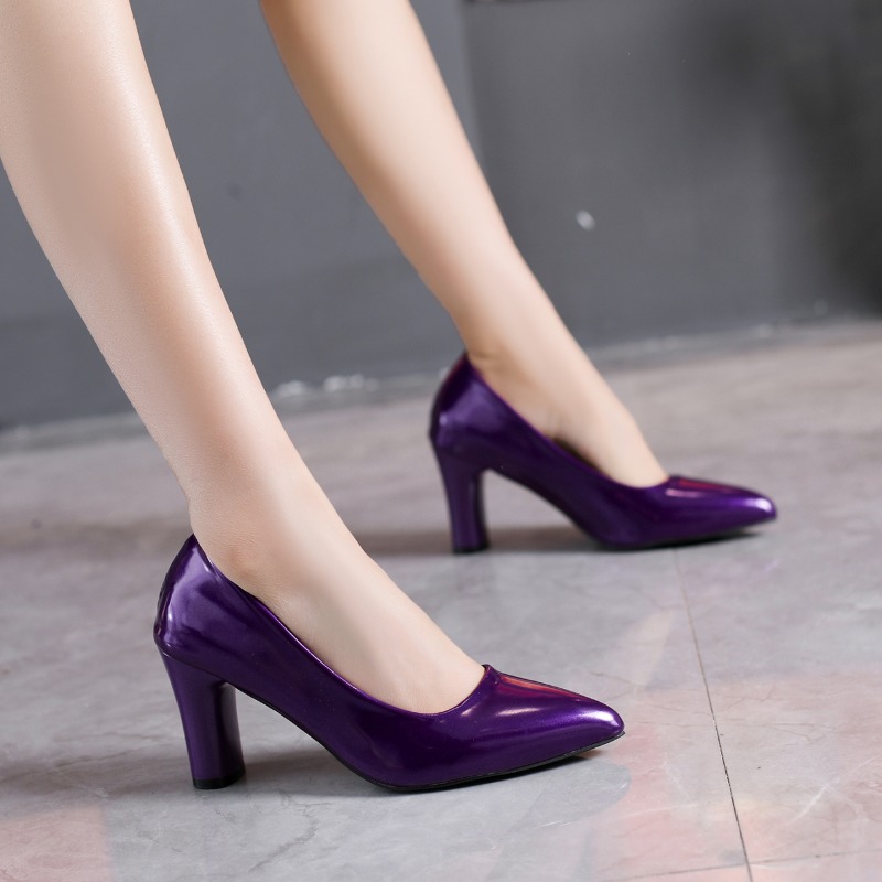 Plus Size Lakleer Pomp Hakken  - Pump Heel Block recensie en prijs