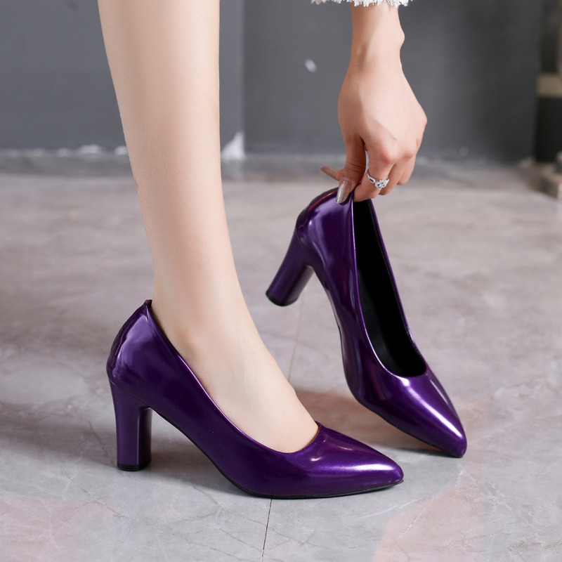 Plus Size Lakleer Pomp Hakken  - Pump Heel Block recensie en prijs