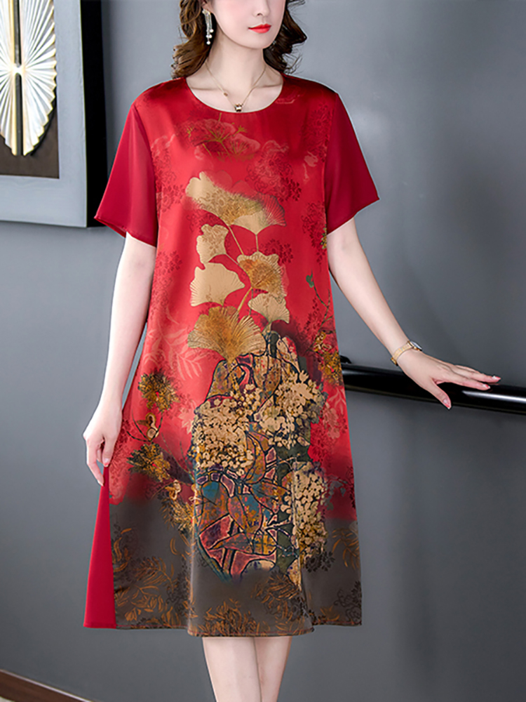 2024 Rode Zijden Bloemen Luxe  - Women'S Red Formal Wear recensie en prijs